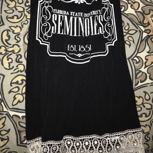 Seminoles tank with lace